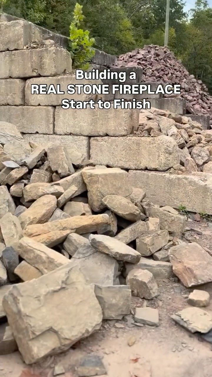 Building a real stone fireplace, start to finish