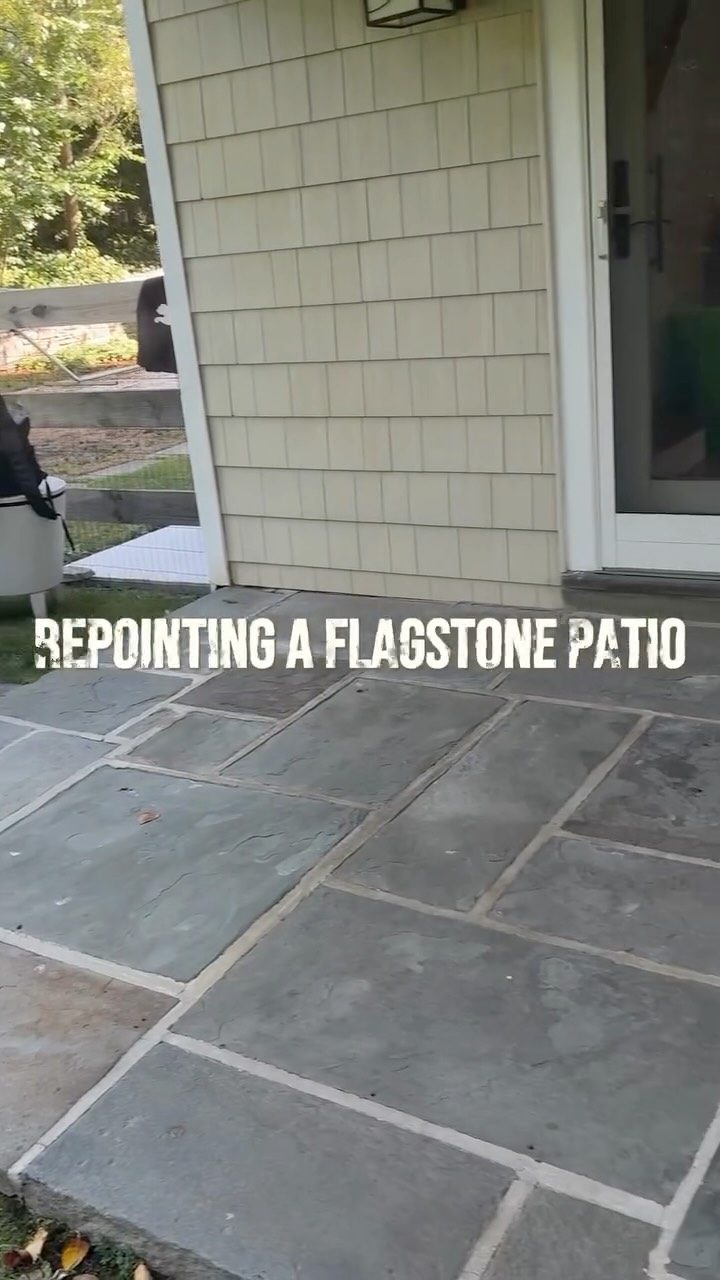 Repointing a flagstone patio
