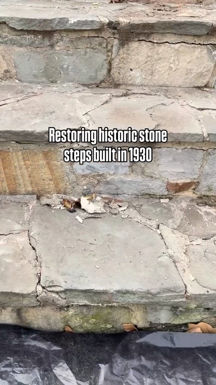 Restoring historic stone steps built in 1930