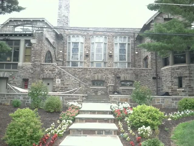 Stone entrance patio and steps at Princeton University's Cannon Club